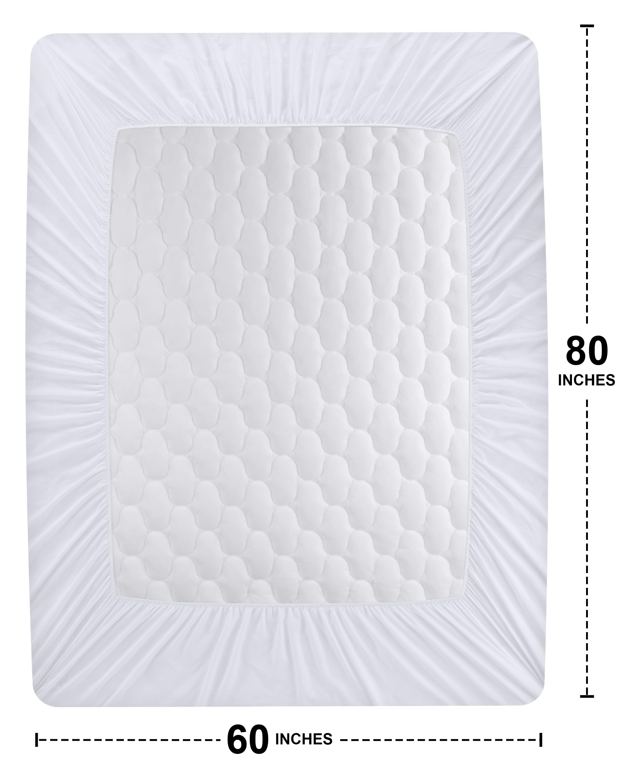 Utopia Bedding protector fitted on a 16-inch mattress for full coverage