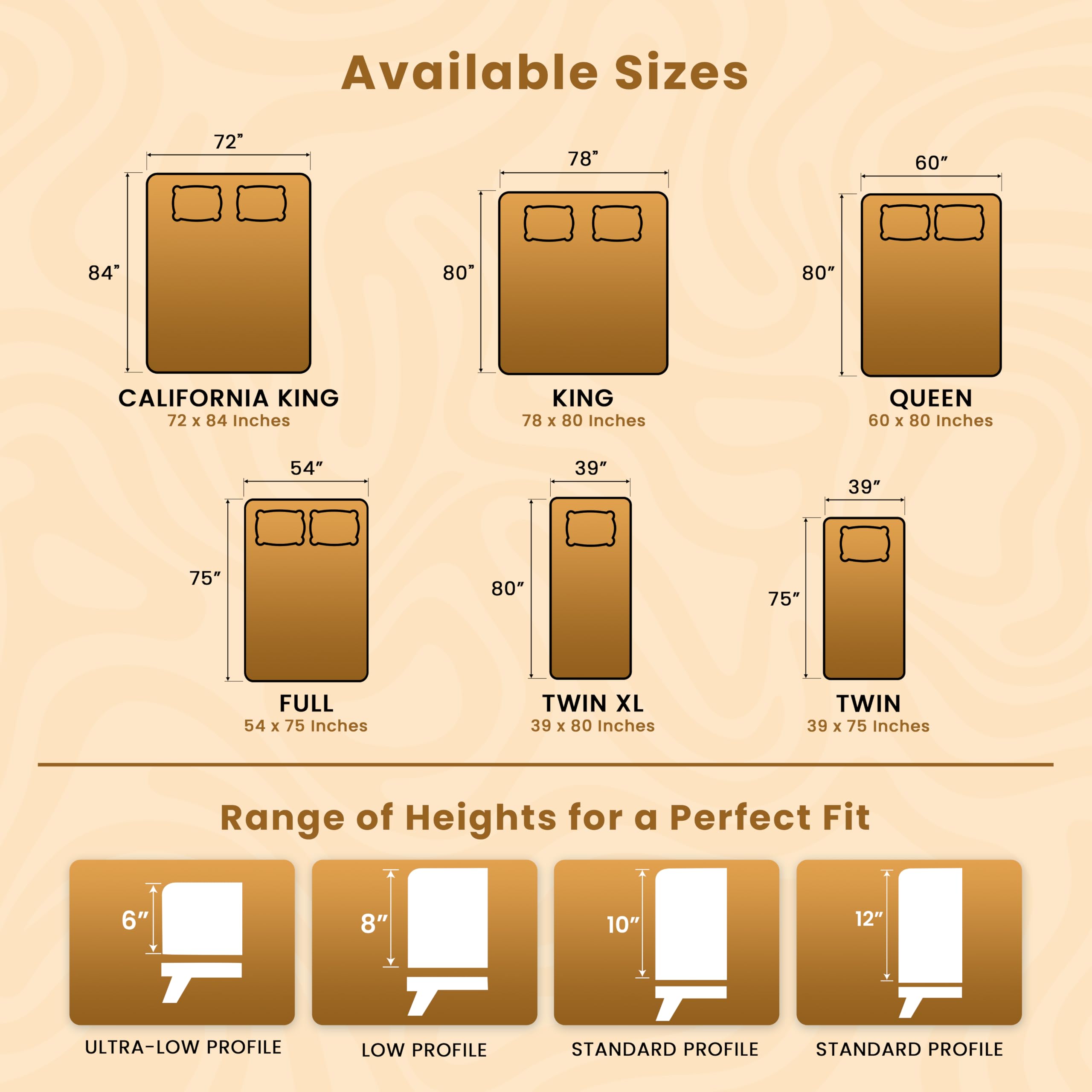 Utopia Bedding next to ruler for Queen size comparison showing accurate fit