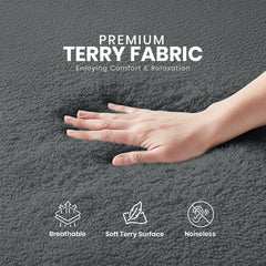 Utopia Bedding close-up of terry top texture illustrating soft absorbent surface benefit