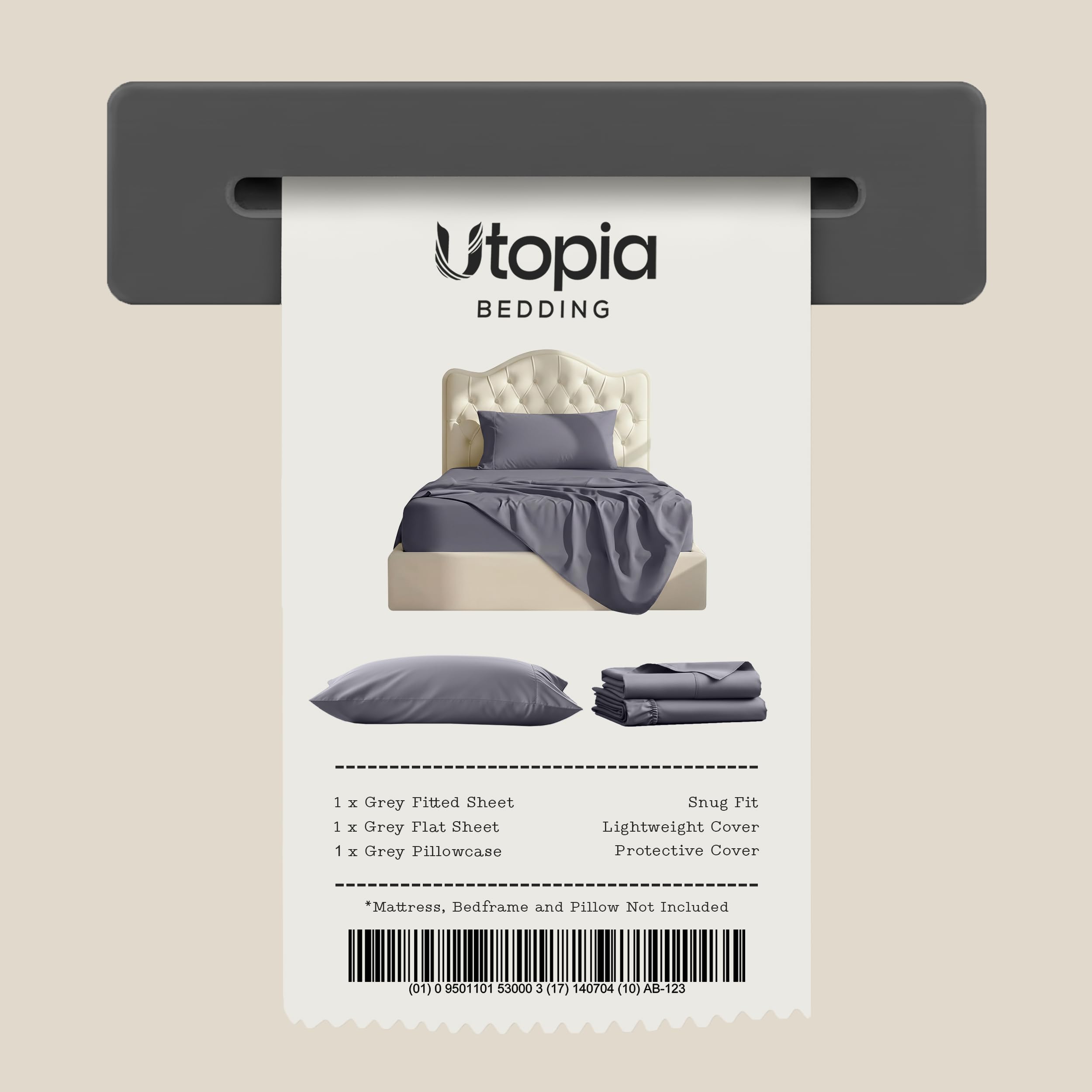 Utopia Bedding styled Twin XL bed in dorm room showing hotel-like appearance