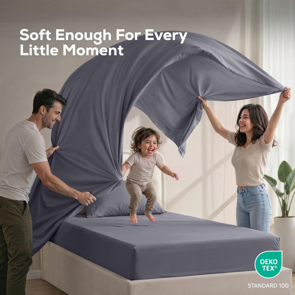 Utopia Bedding microfiber texture close-up conveying soft brushed comfort