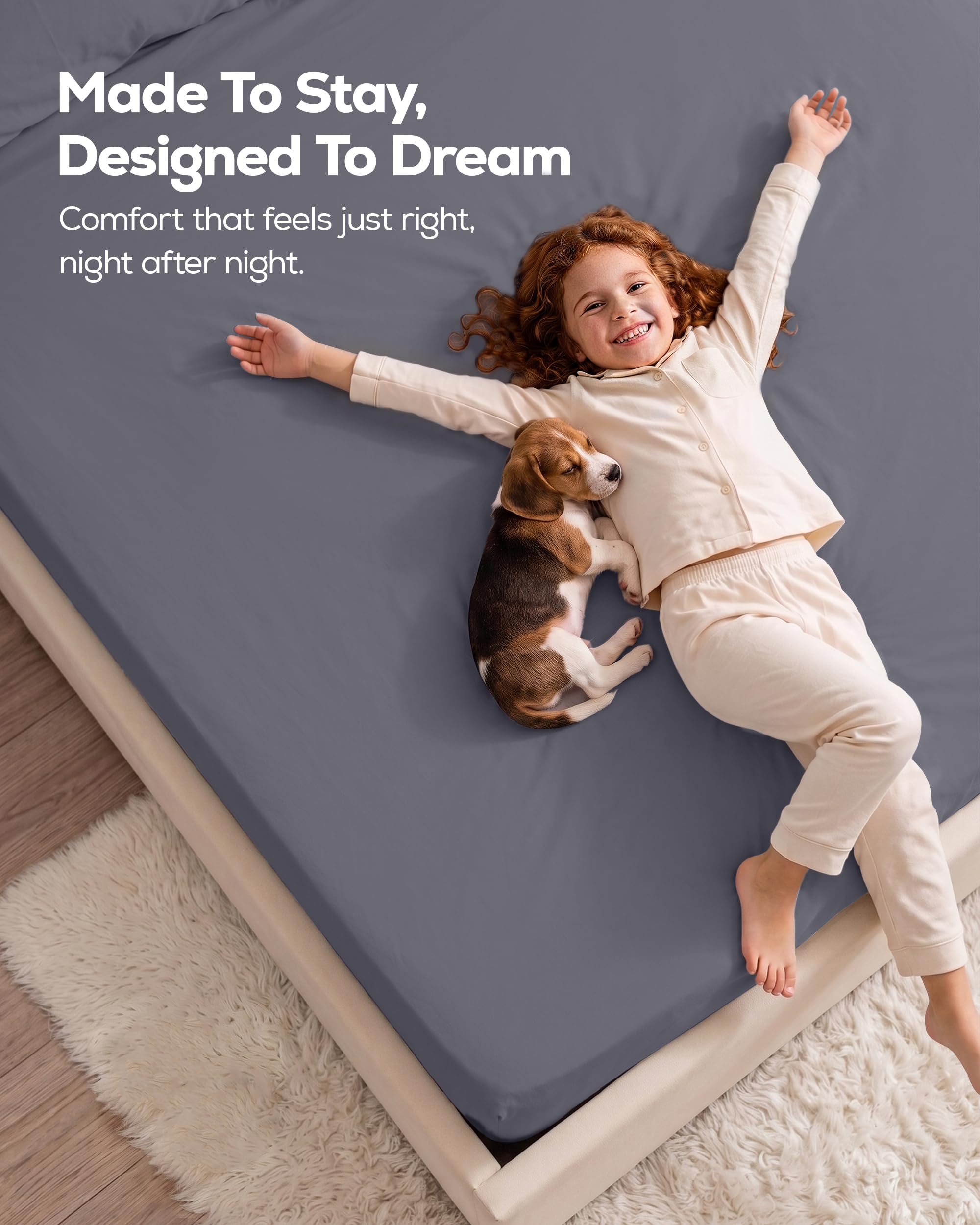 Utopia Bedding two-pack boxed set staged to show included second sheet for convenience