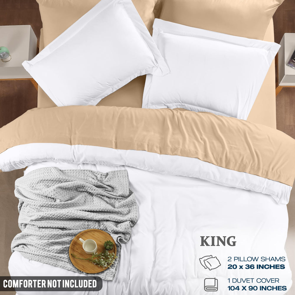 Utopia Bedding close-up of hidden zipper closure offers secure, seamless duvet fastening