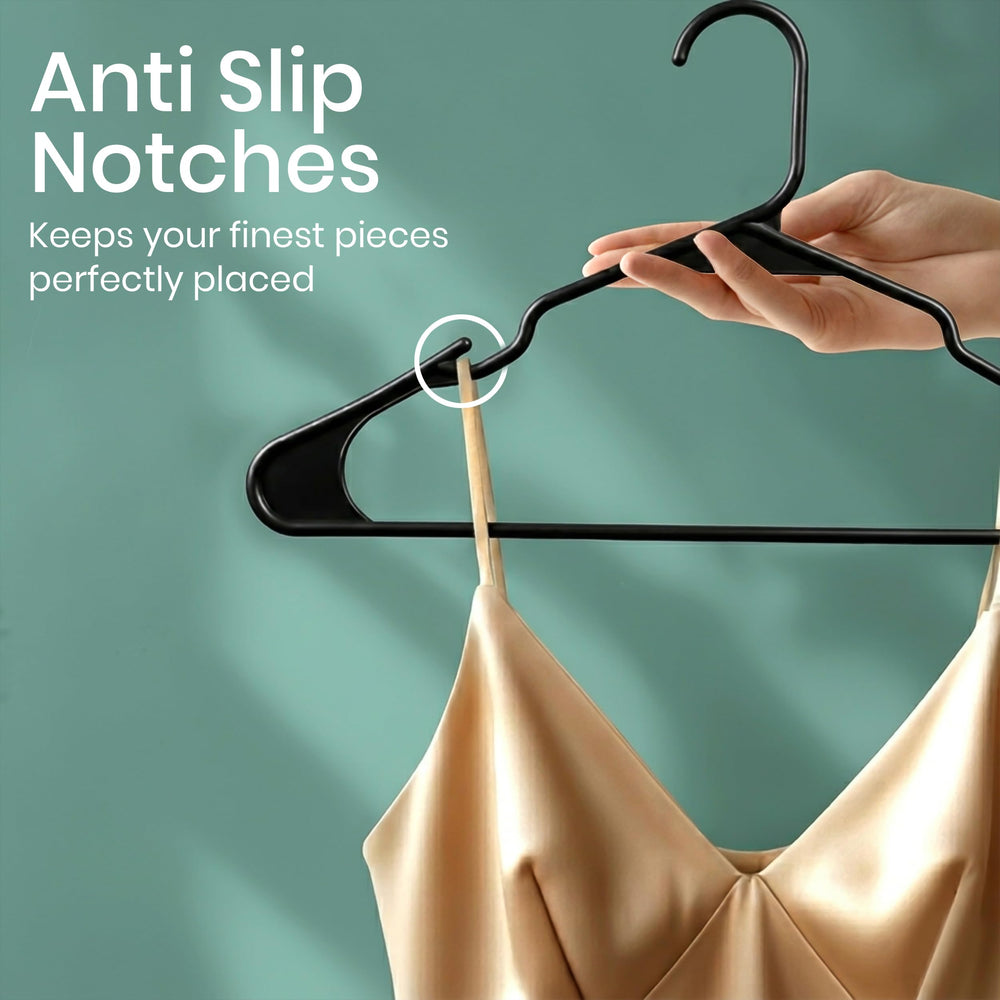 Utopia Home hanger supporting heavy jeans without bending to show durability