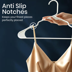Utopia Home hanger shoulder detail showing reinforced build to support heavier clothes