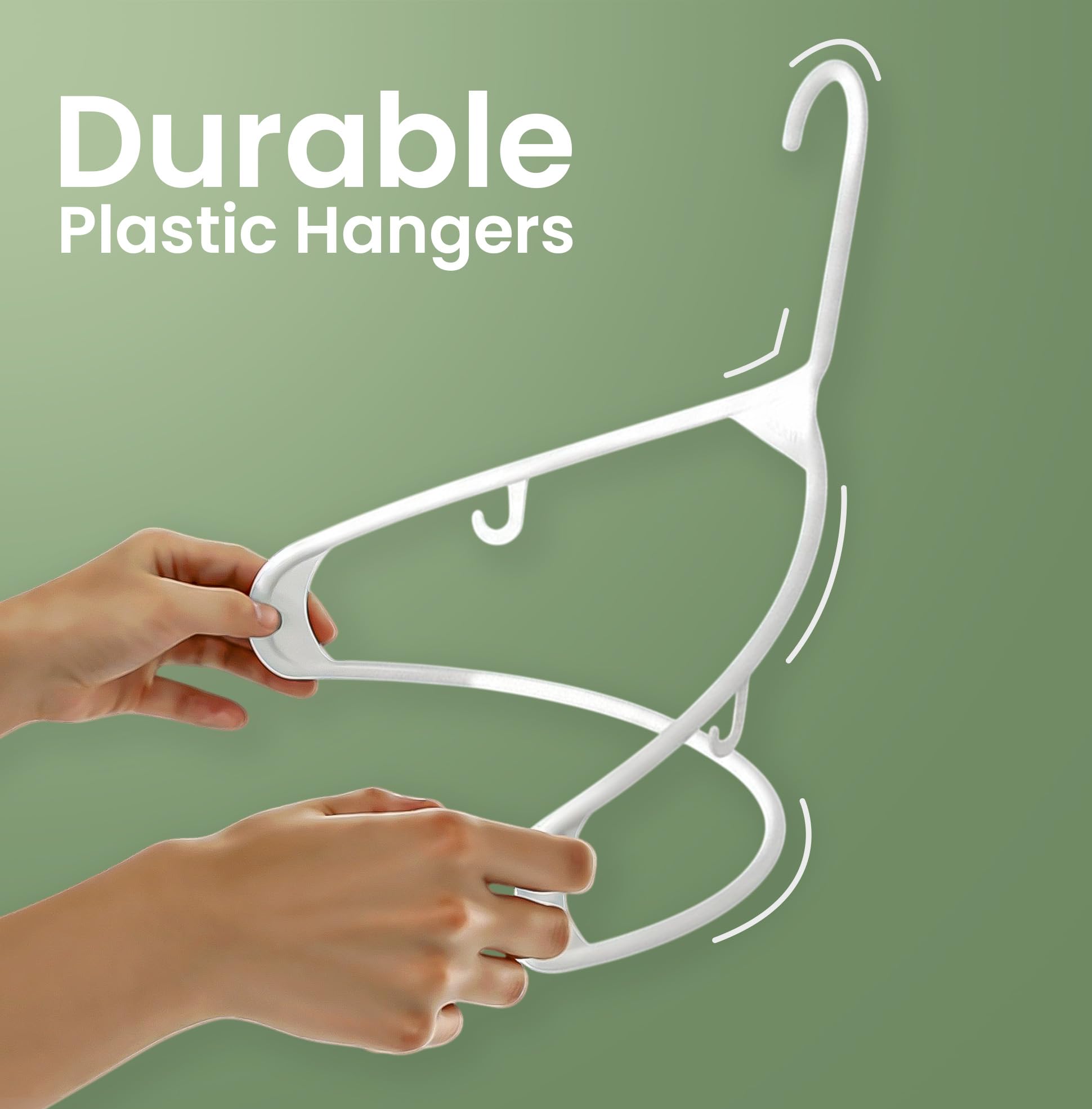 Utopia Home hangers styled in bedroom for neat wardrobe presentation