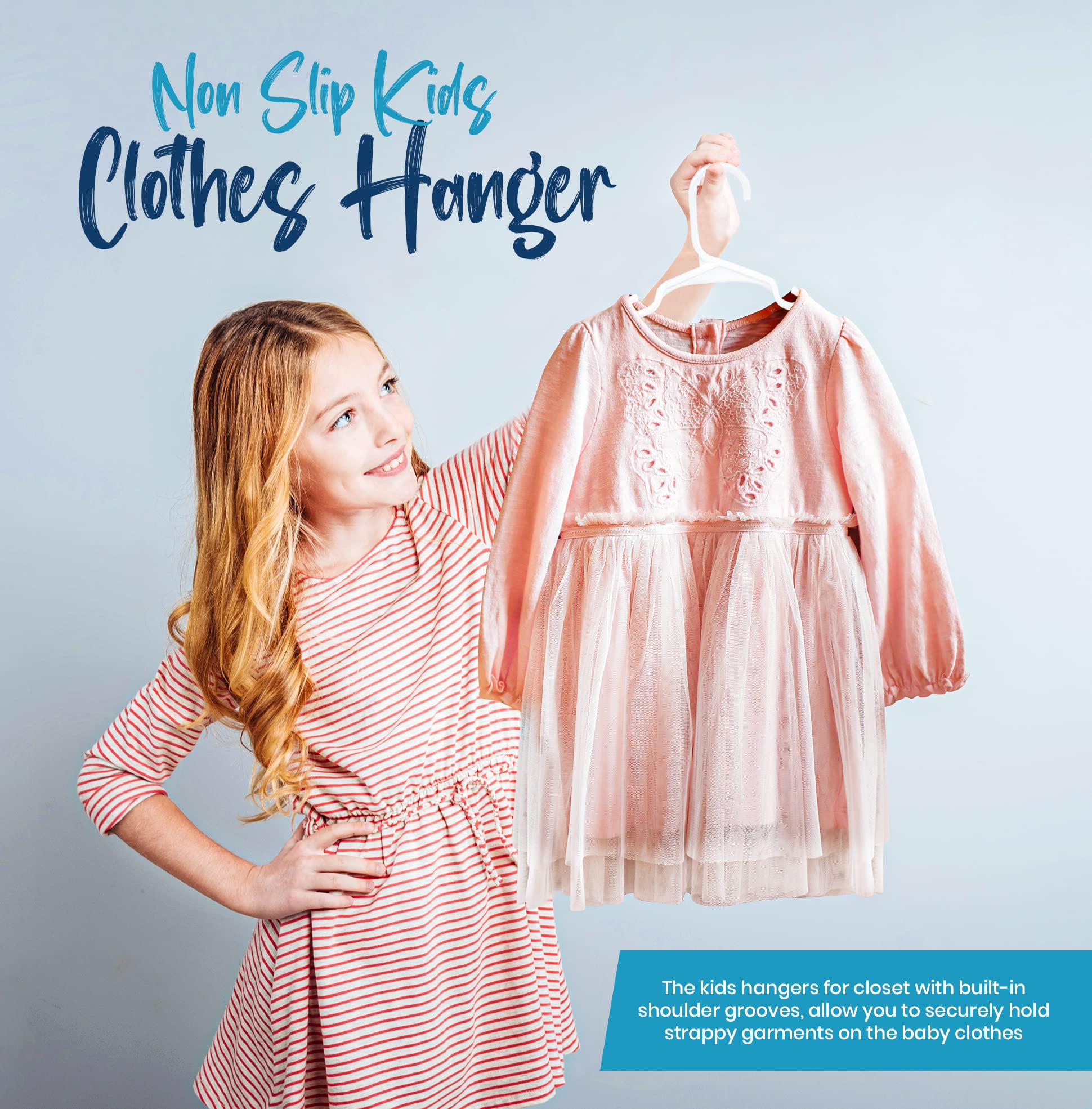 Utopia Home stacked hangers edge view, slim lightweight space-saving