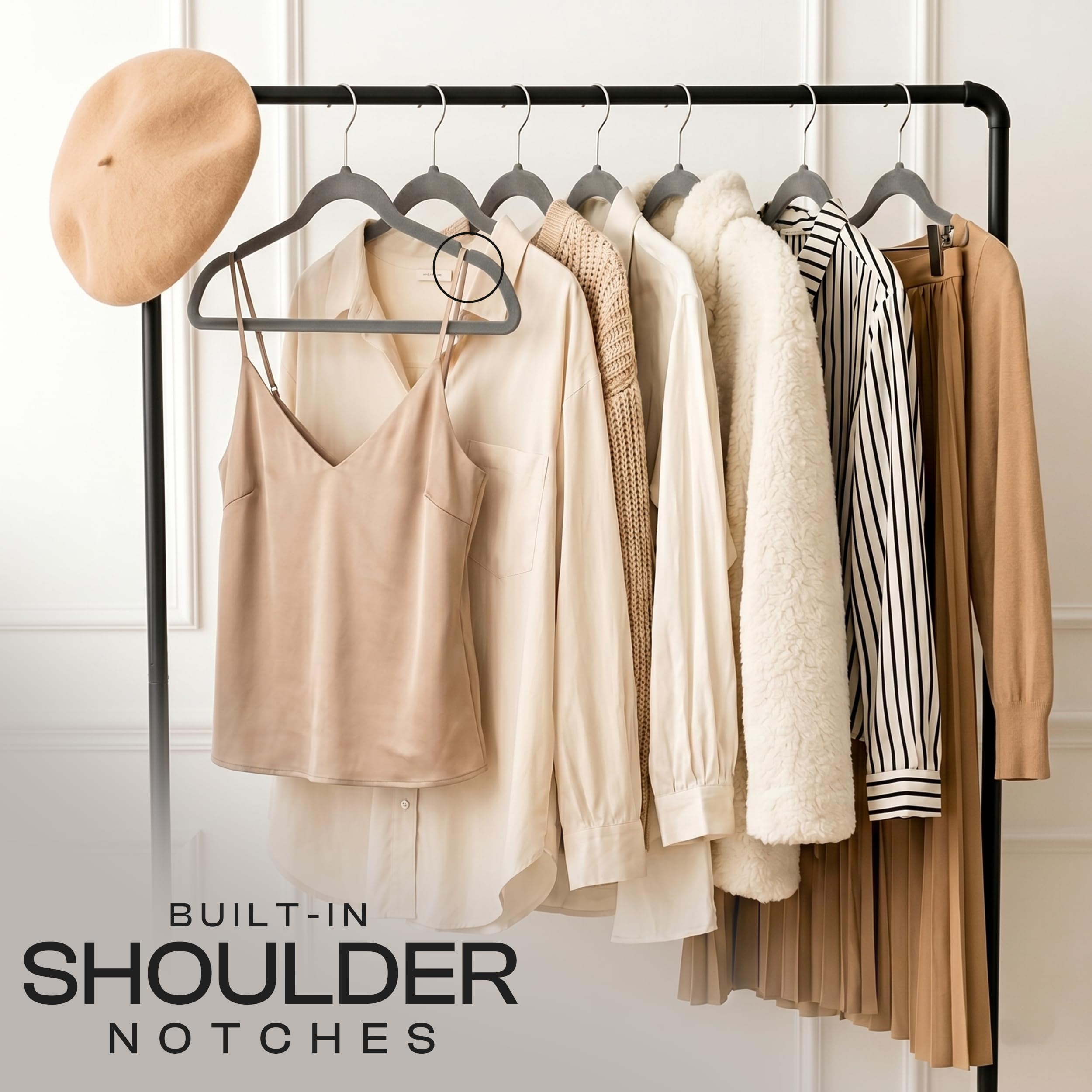 Utopia Home hanger holding a delicate blouse gently without creases