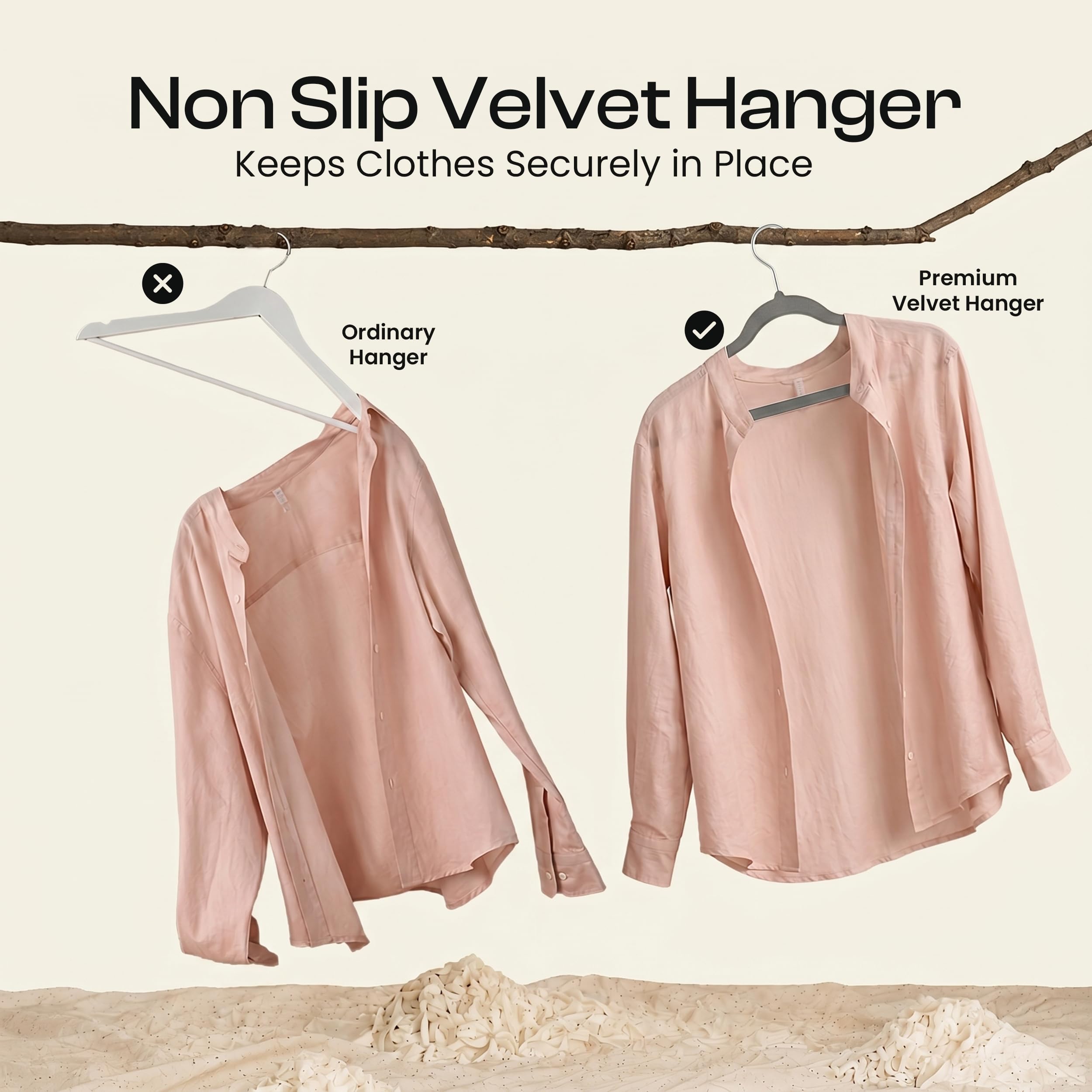 Utopia Home hanger supporting a suit jacket for reliable, strong hold