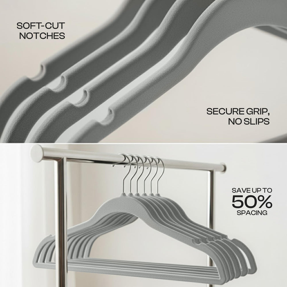 Utopia Home chrome hook detail and swivel for easy garment access