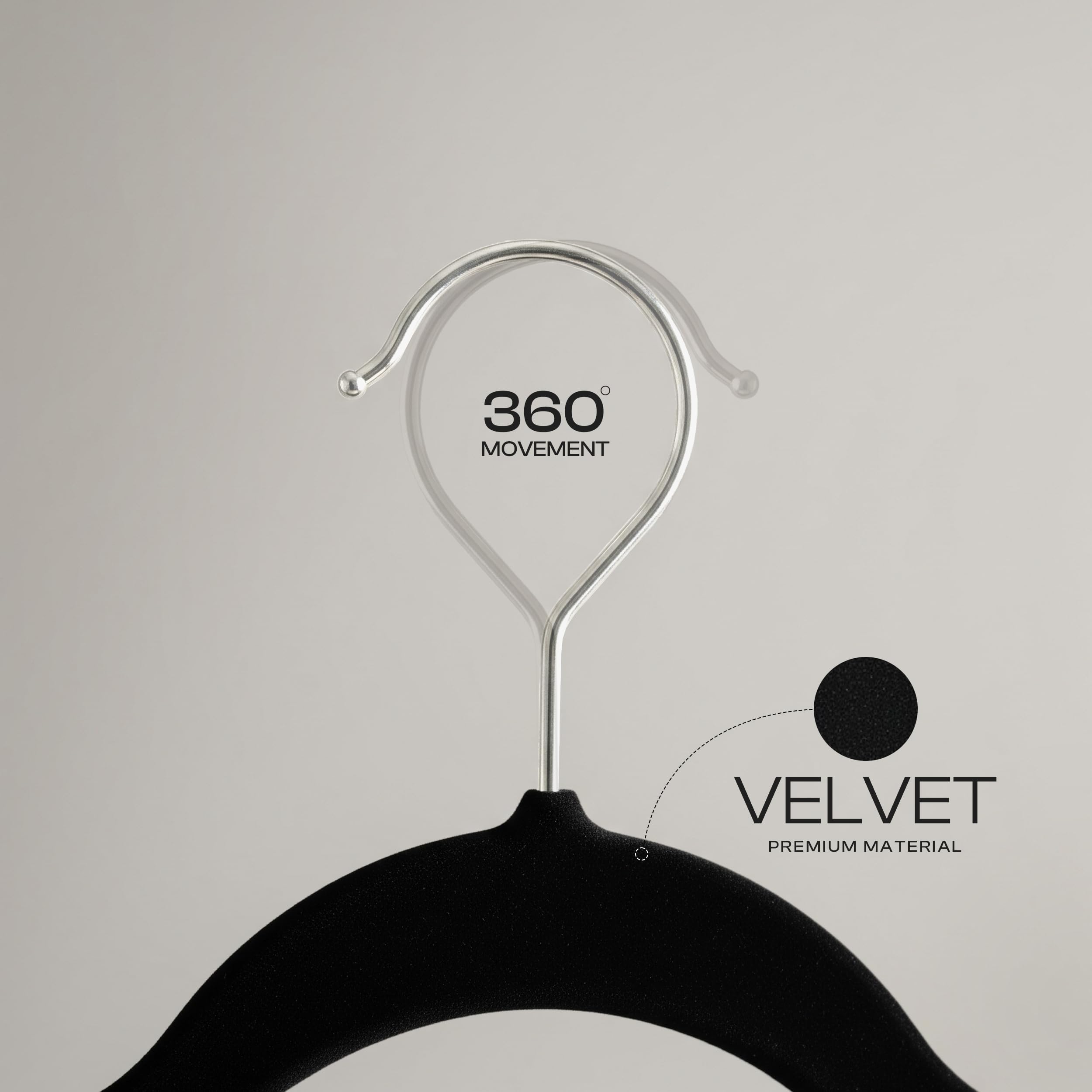 Utopia Home hanger next to shirt showing slim profile saves closet space