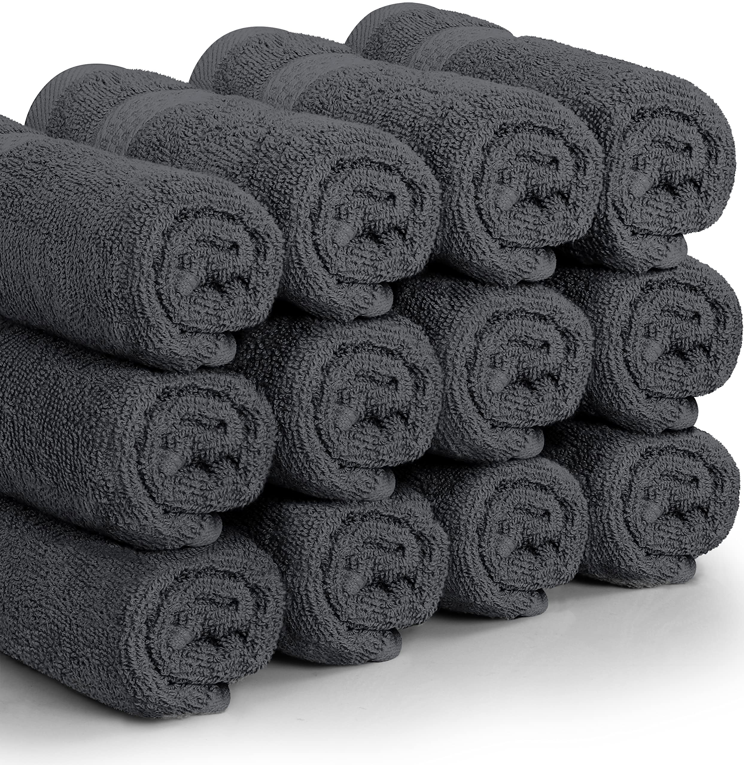 Utopia Towels in hand at sink showing quick drying and absorbent benefit
