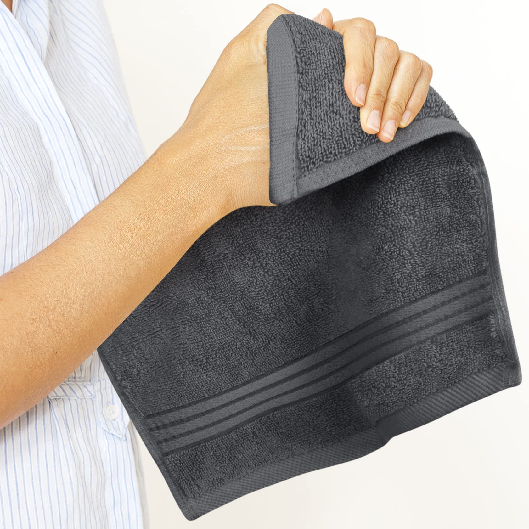 Utopia Towels hemstitch detail illustrating reinforced edge for long-lasting use