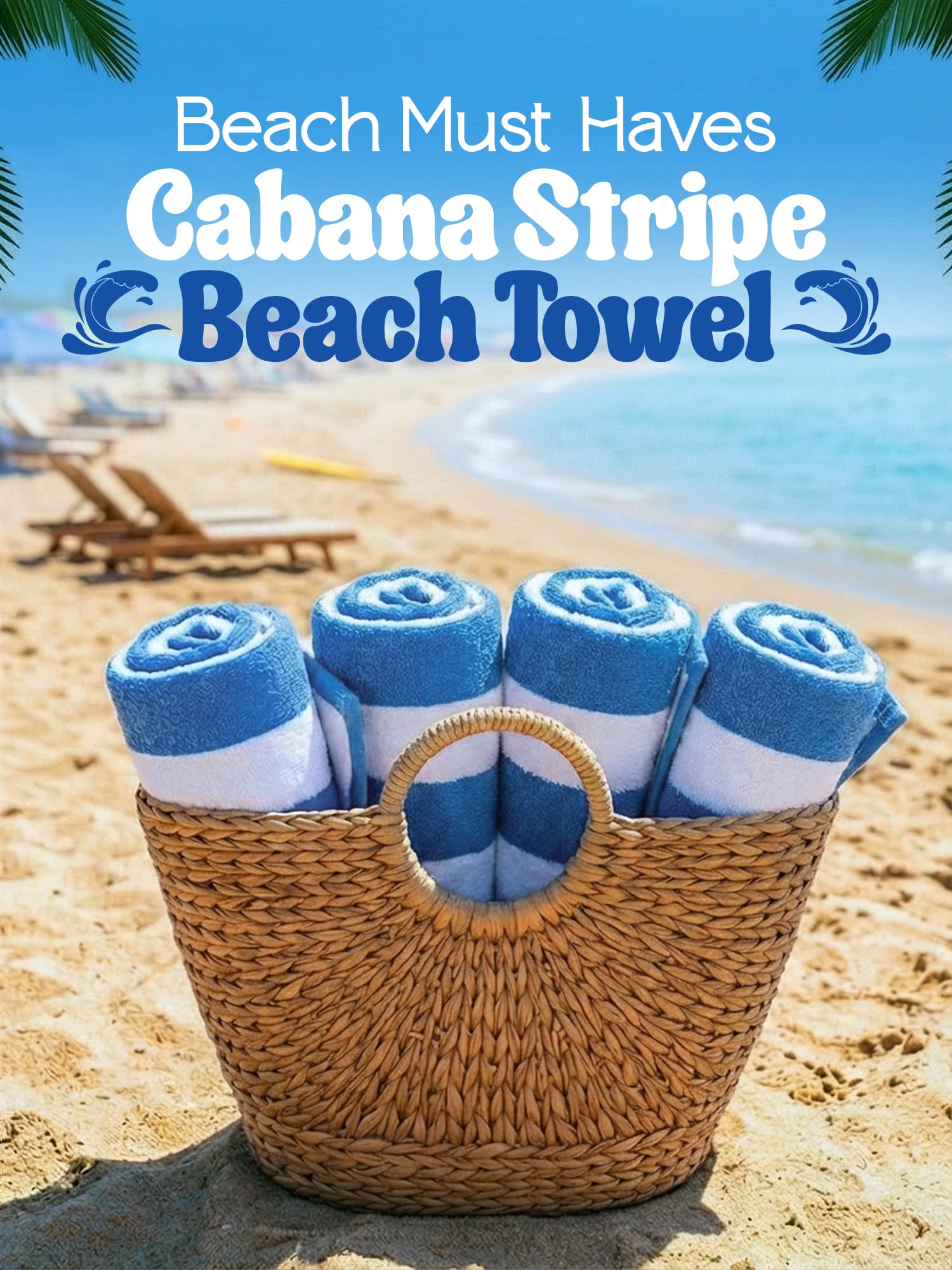 Utopia Towels folded stack highlighting stripe design and easy storage benefit