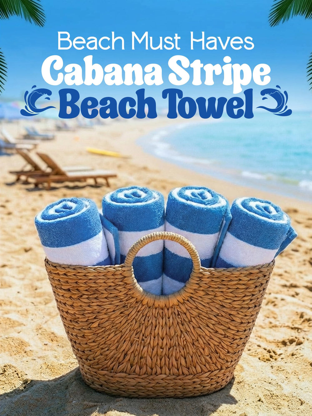 Utopia Towels folded stack highlighting stripe design and easy storage benefit