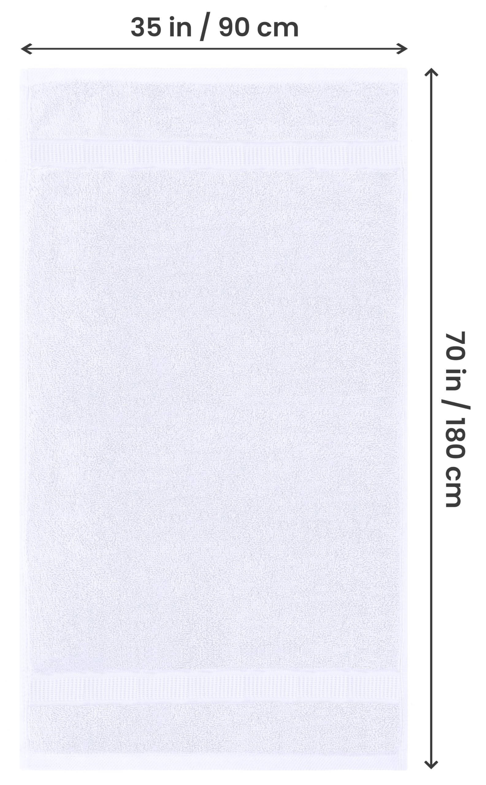 Utopia Towels draped full-size sheet on bathroom rail showing generous coverage