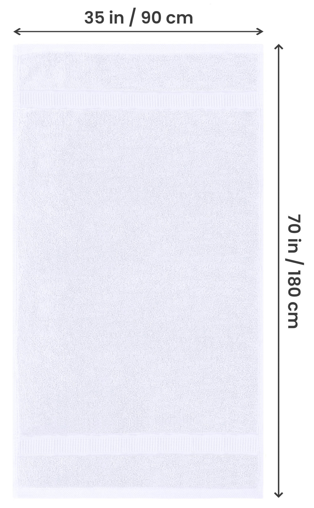 Utopia Towels draped full-size sheet on bathroom rail showing generous coverage