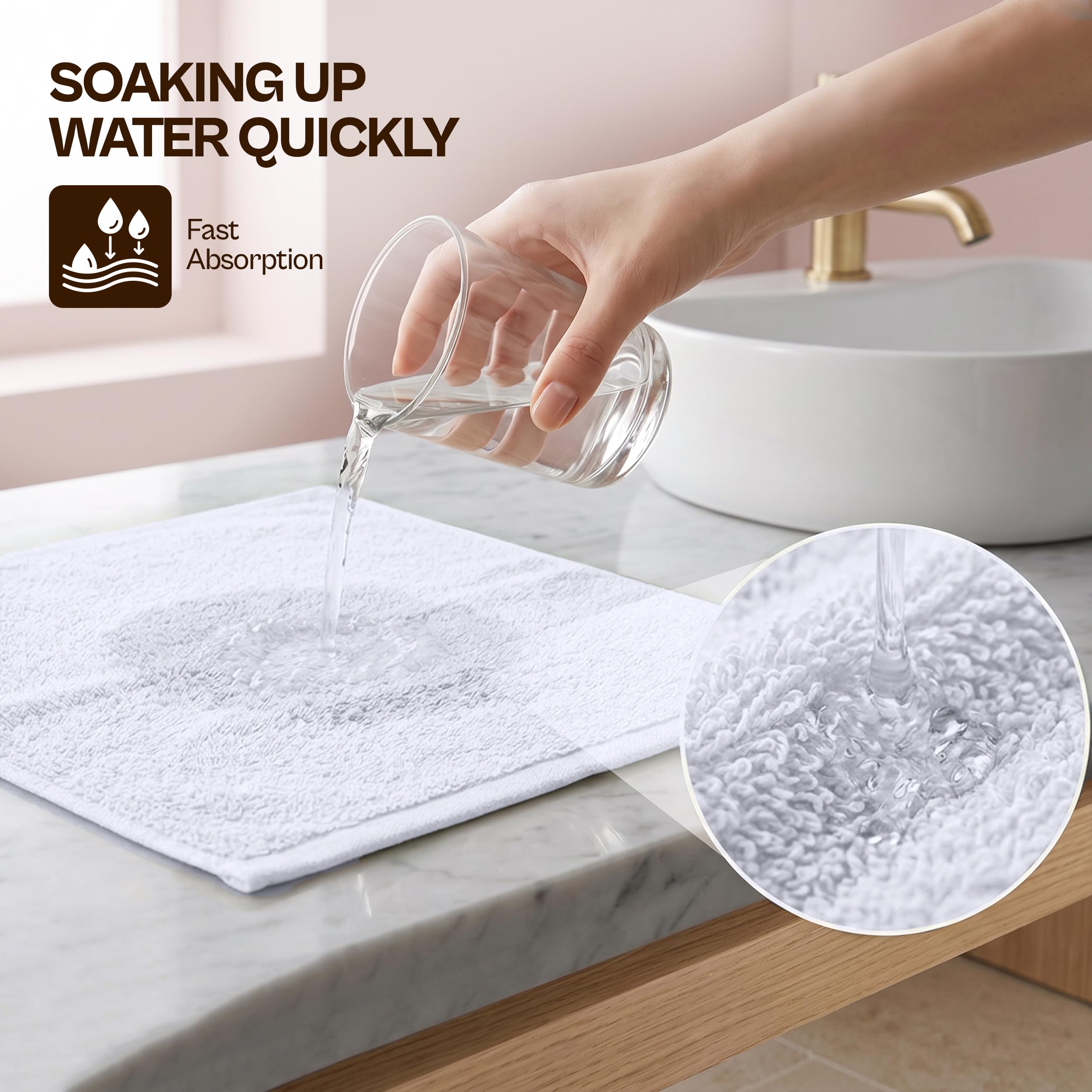 Utopia Towels guest-bathroom-display creating a clean, hotel-like presentation