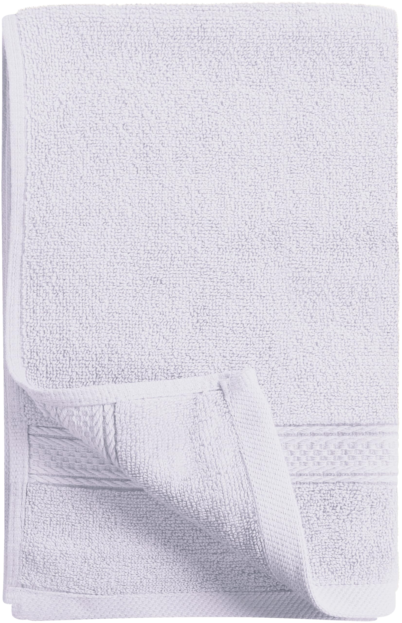 Utopia Towels hem stitching close-up highlighting durable edge finish benefit