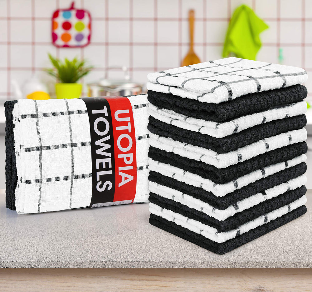 Utopia Towels on kitchen counter in use showing versatile everyday utility