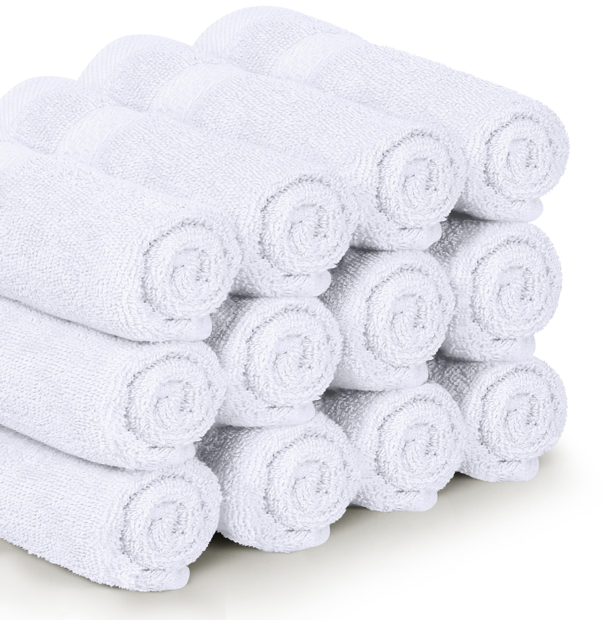 Utopia Towels label tag showing 100% combed ring-spun cotton material