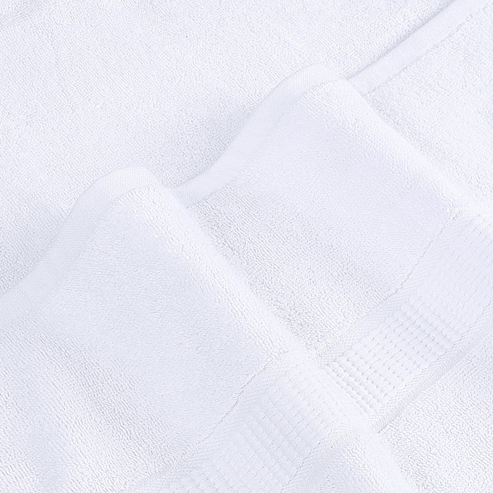 Utopia Towels person wrapped in jumbo sheet demonstrating full-body coverage