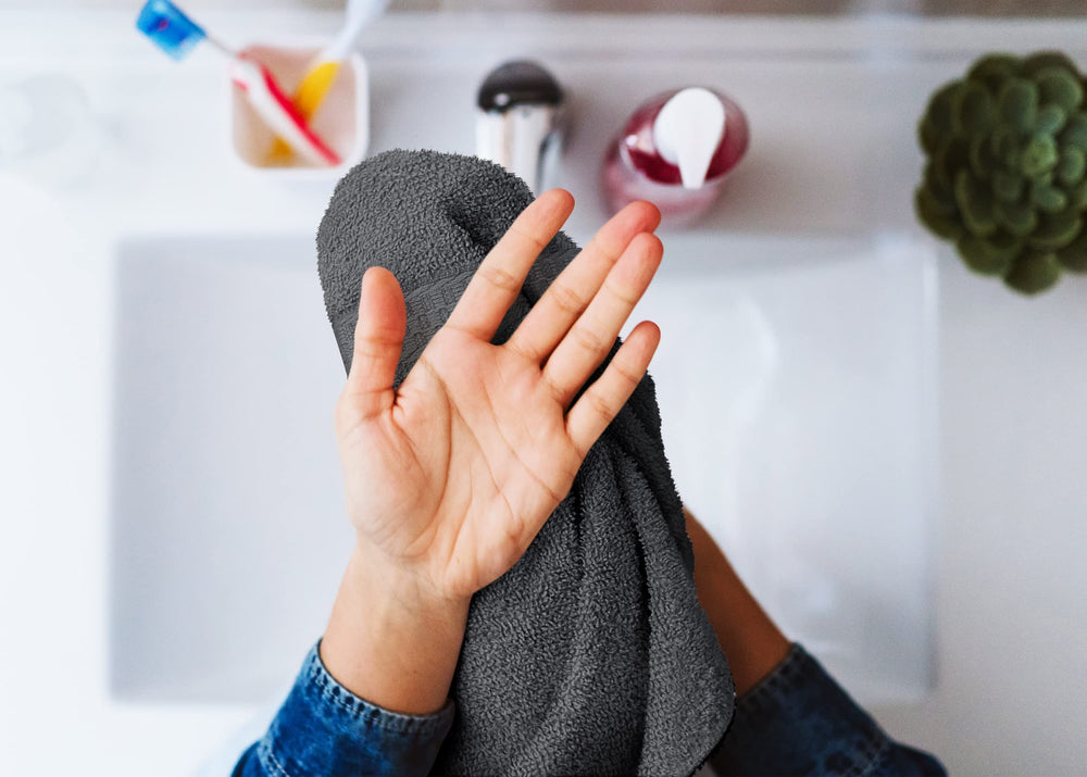 Utopia Towels folded in travel bag demonstrating compact portability benefit