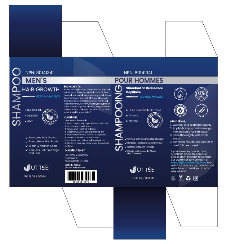 uttse shampoo on vanity with grooming tools, presents daily routine and confidence boost