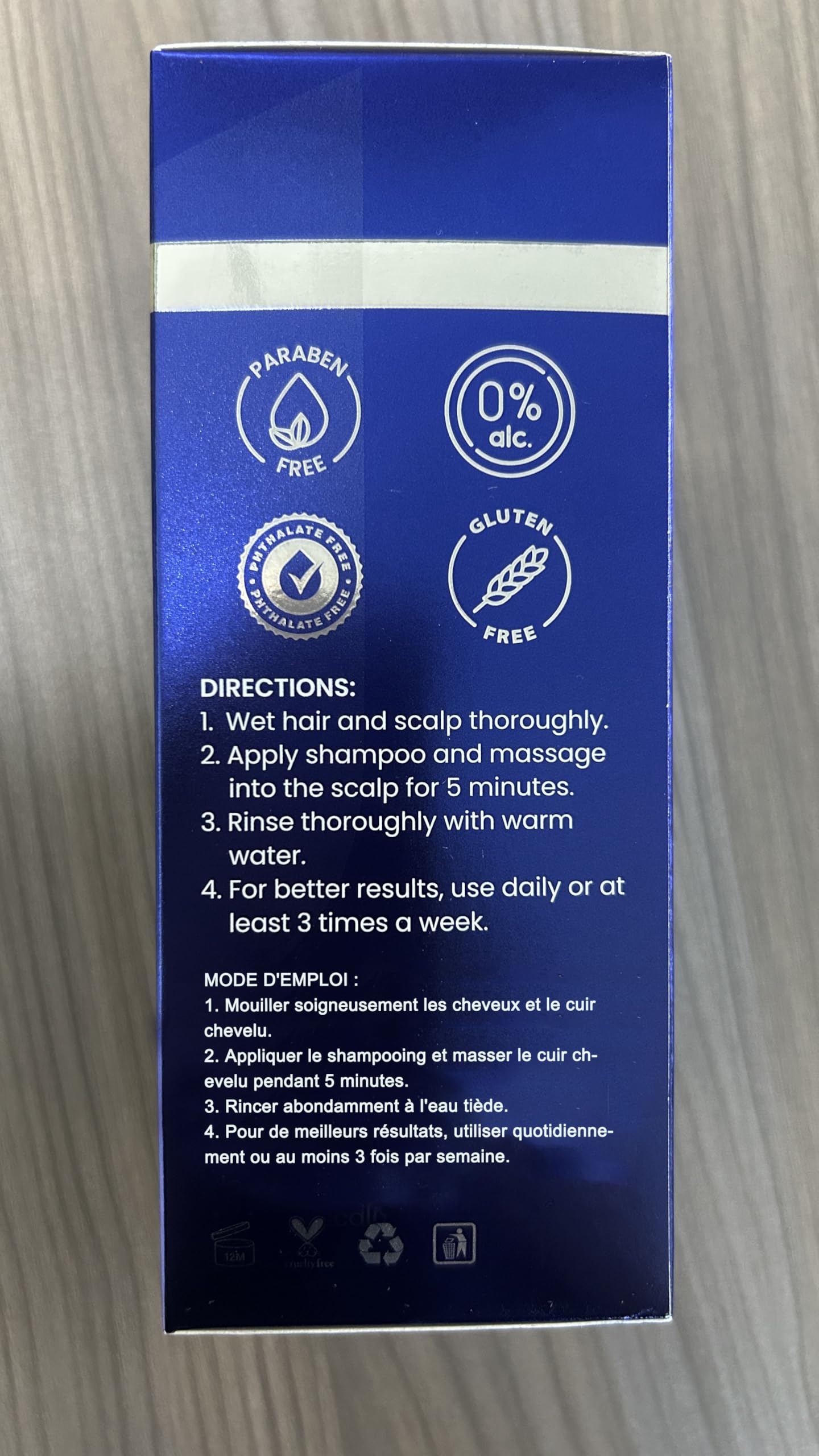 uttse shampoo next to a ruler for scale showing 10.1 fl oz bottle size benefit