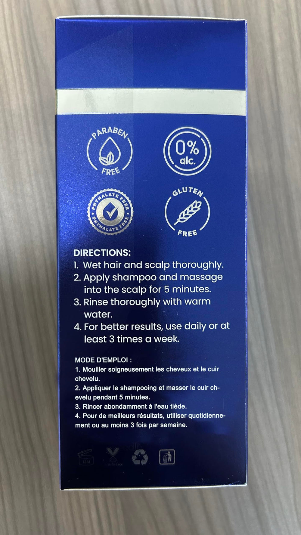 uttse shampoo next to a ruler for scale showing 10.1 fl oz bottle size benefit