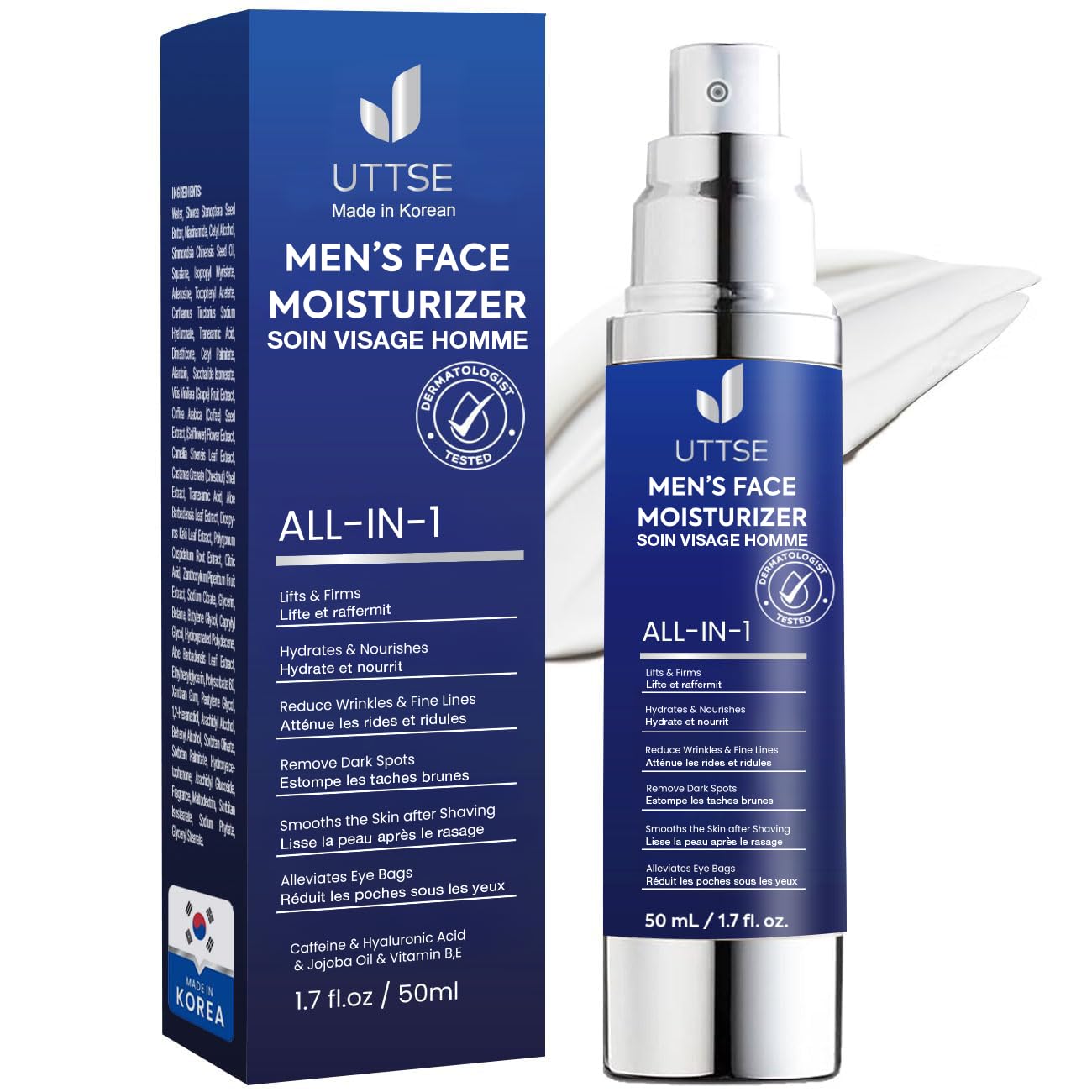 Uttse front jar showing brand and compact moisturizer for daily use