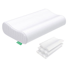 UTTU pillow front view showing contour and queen size benefit support