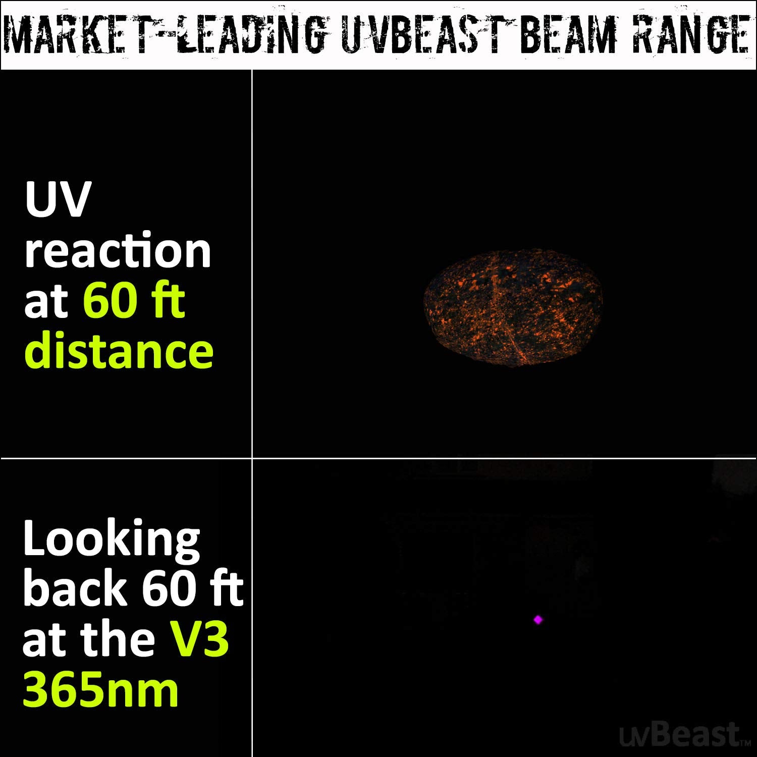 uvBeast V3 label and UV filter detail showing wavelength accuracy and clarity