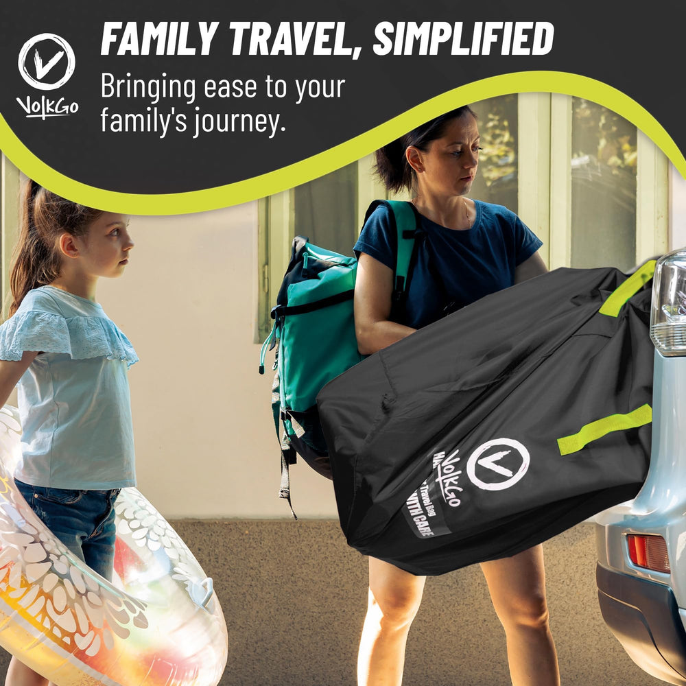 V VOLKGO travel bag being carried in busy airport to ease transit