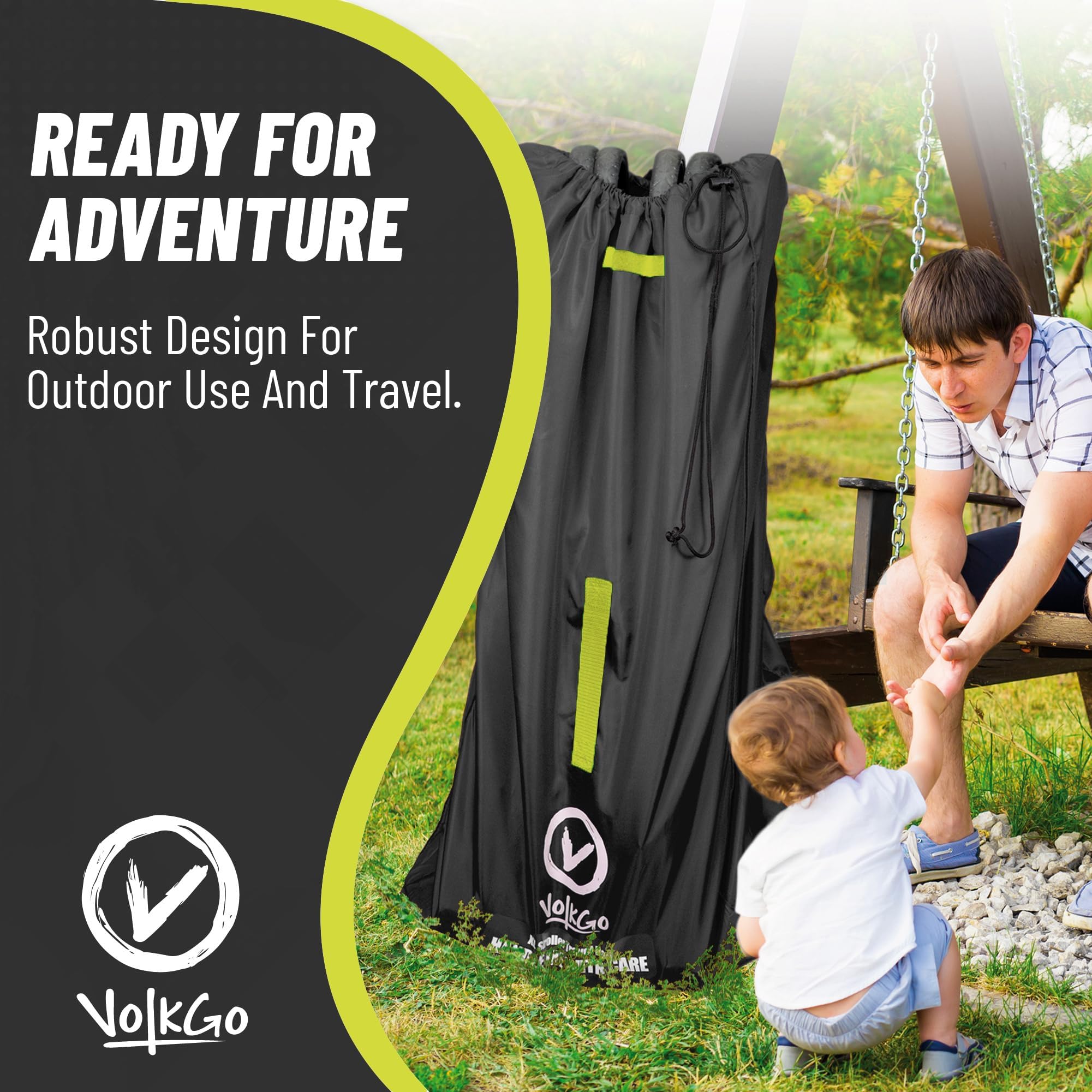 V VOLKGO car seat stored inside bag offering added protection