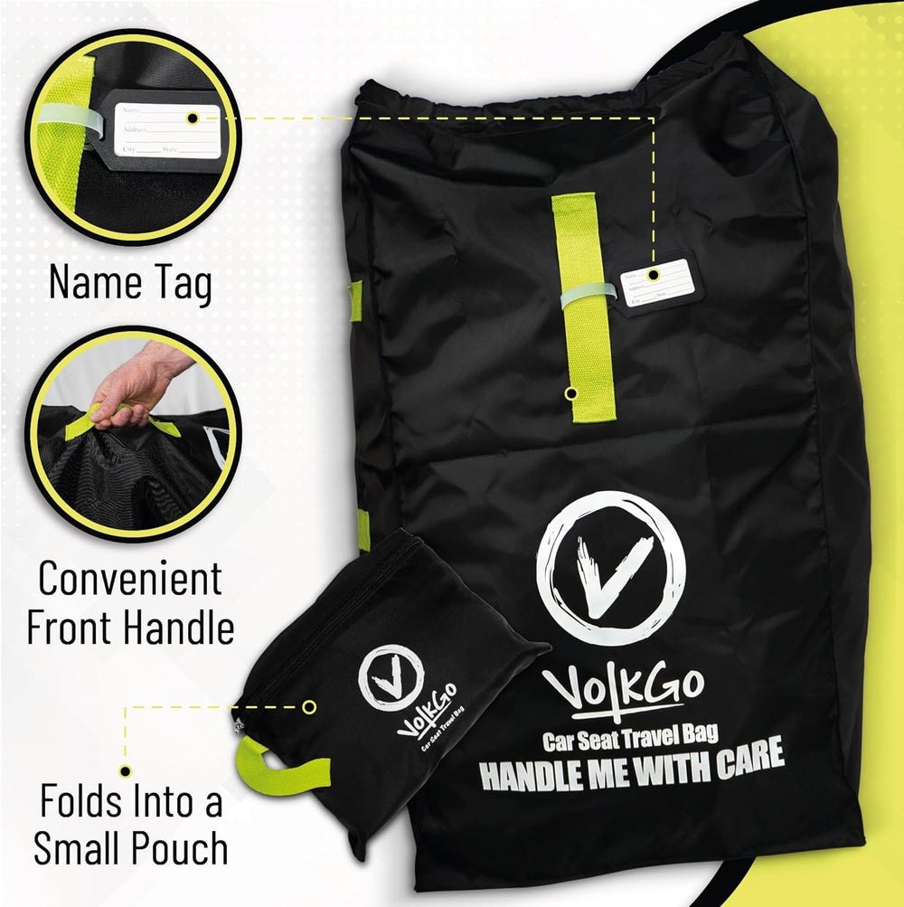 V VOLKGO padded handle close-up for comfortable hand carrying and reduced strain benefit