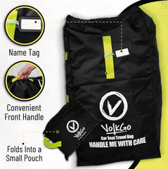 V VOLKGO padded handle close-up for comfortable hand carrying and reduced strain benefit