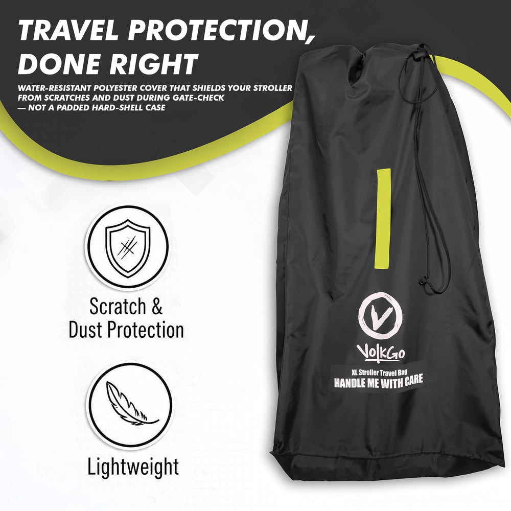 V VOLKGO bag beside carry-on for size comparison and travel planning