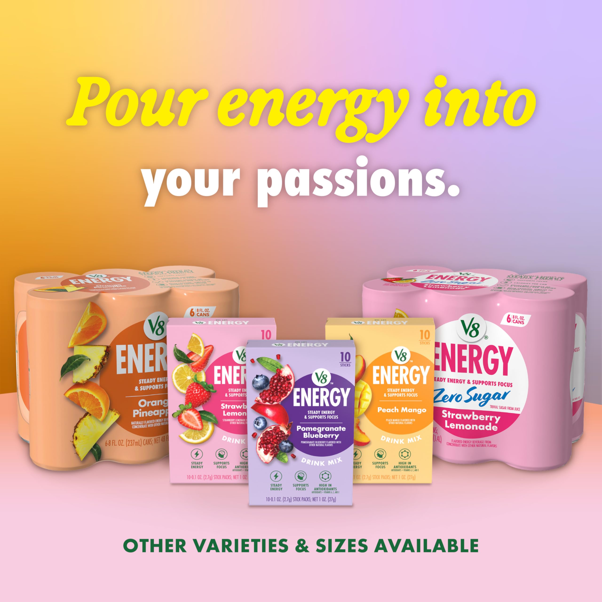 v8 energy 24 pack box illustrating bulk value and pantry-ready convenience