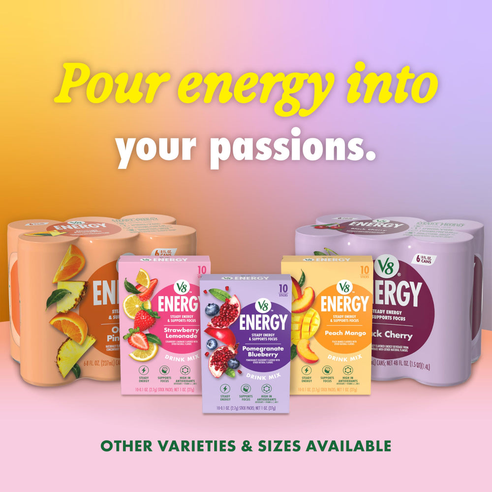 V8 can used in a styled mocktail offering flavor versatility benefit