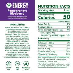 V8 24-pack of pomegranate blueberry cans demonstrating bulk convenience