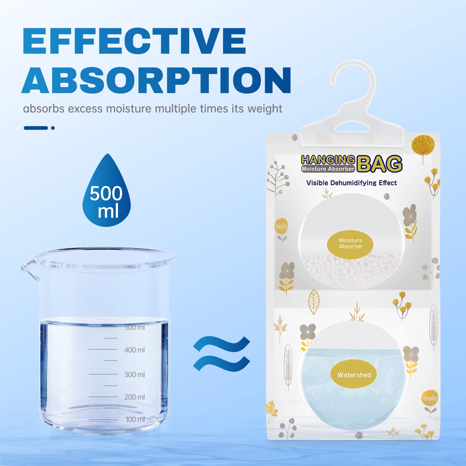 Vacplus close-up of calcium chloride granules highlights strong absorption benefit
