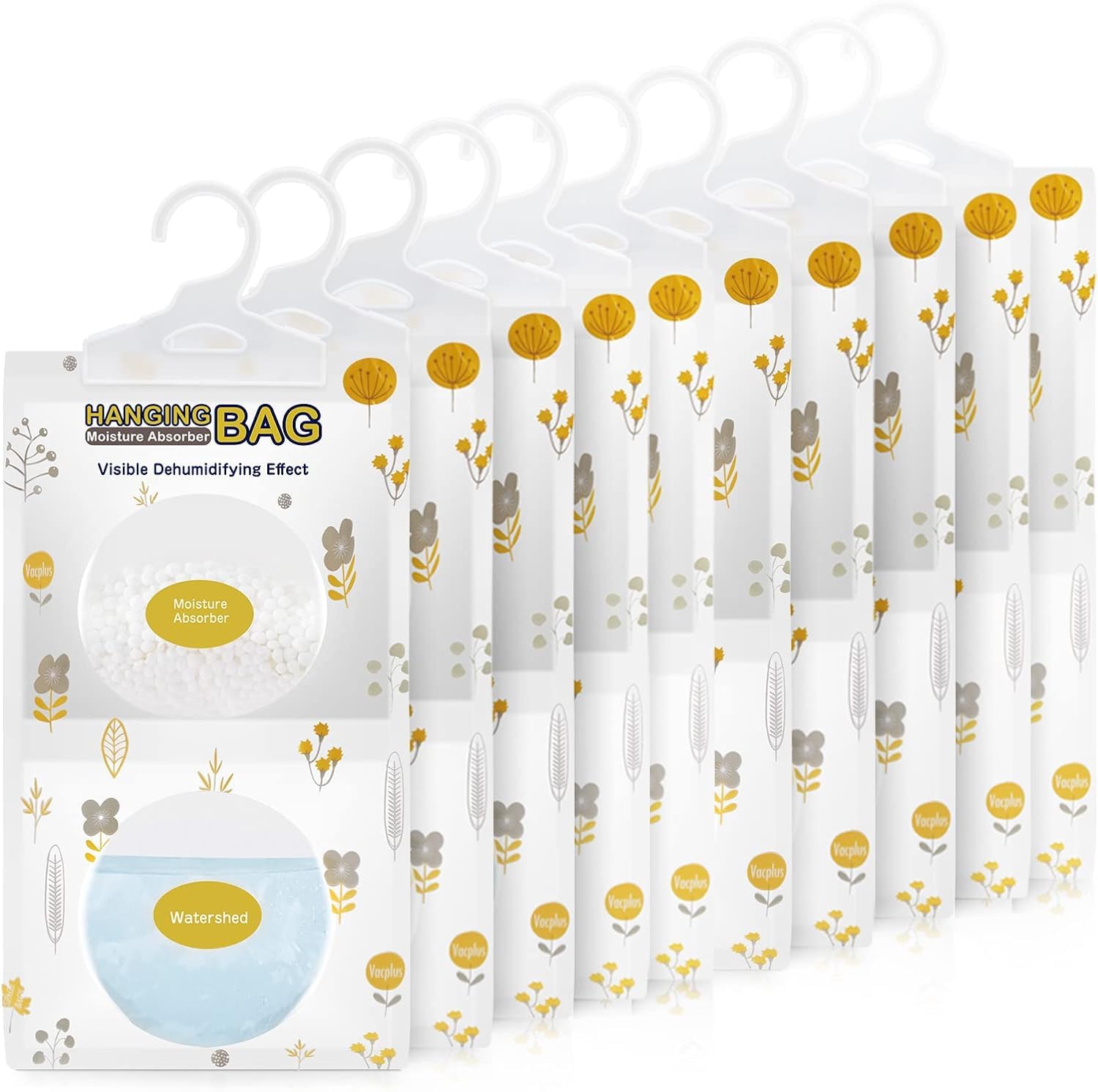 Vacplus front packaging hanging shows easy installation and moisture control benefit