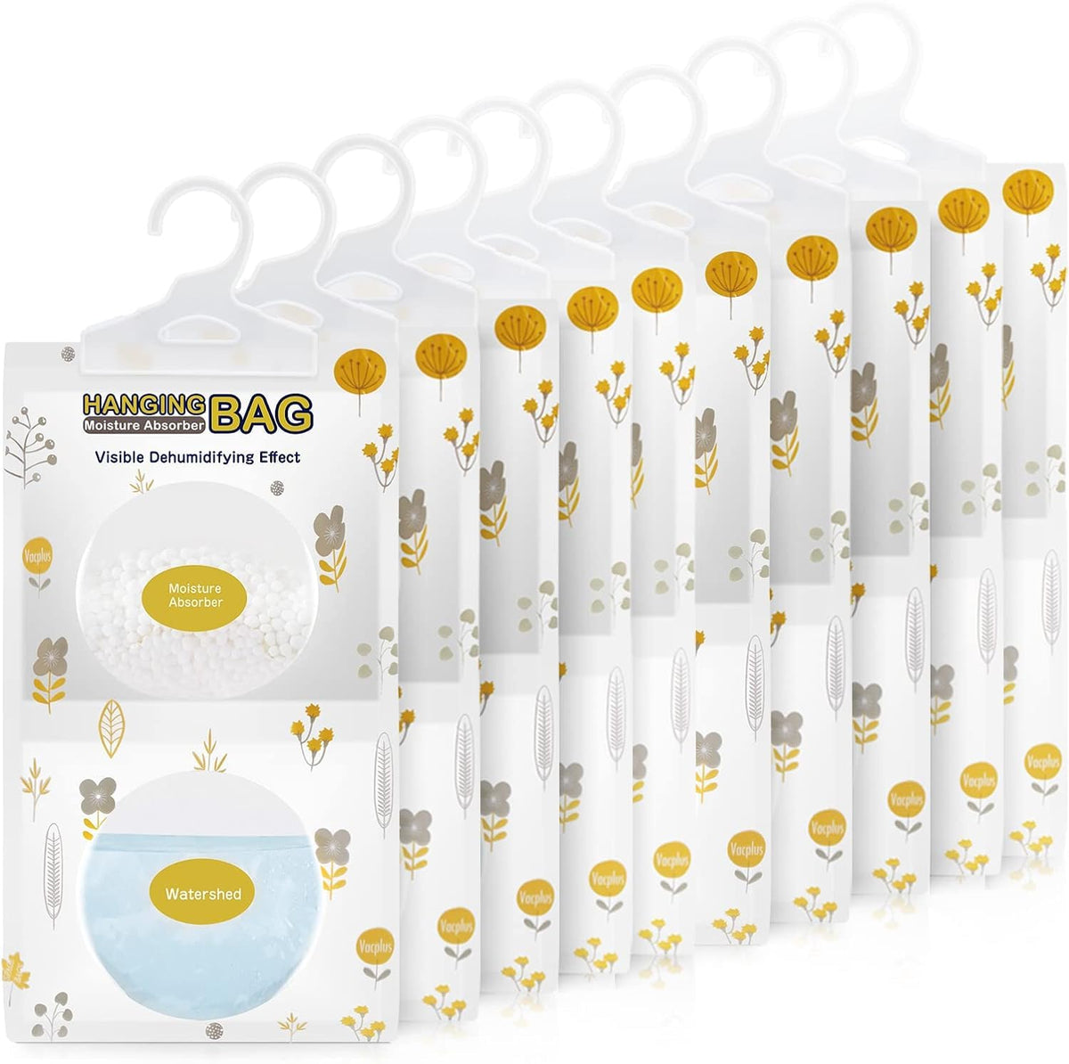 Vacplus front packaging hanging shows easy installation and moisture control benefit