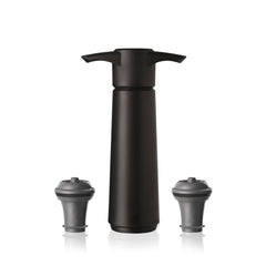 Vacu Vin pump front view showing compact black design and easy handling benefit