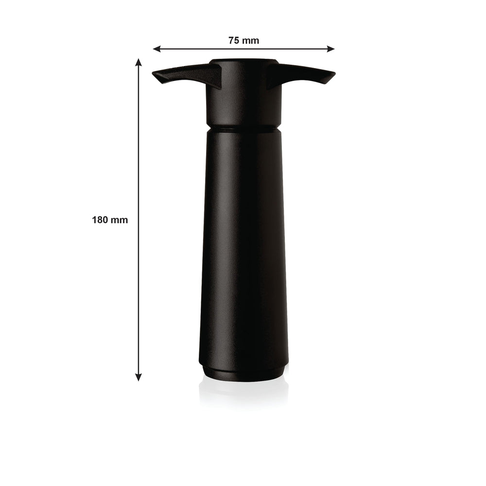 Vacu Vin pump in use on bottle demonstrating quick vacuum sealing benefit