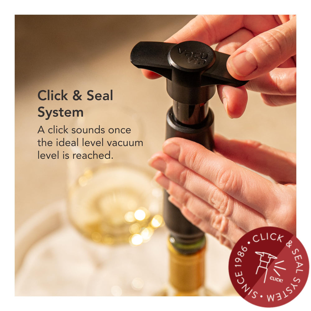 Vacu Vin pump texture detail showing durable materials for long-lasting use benefit
