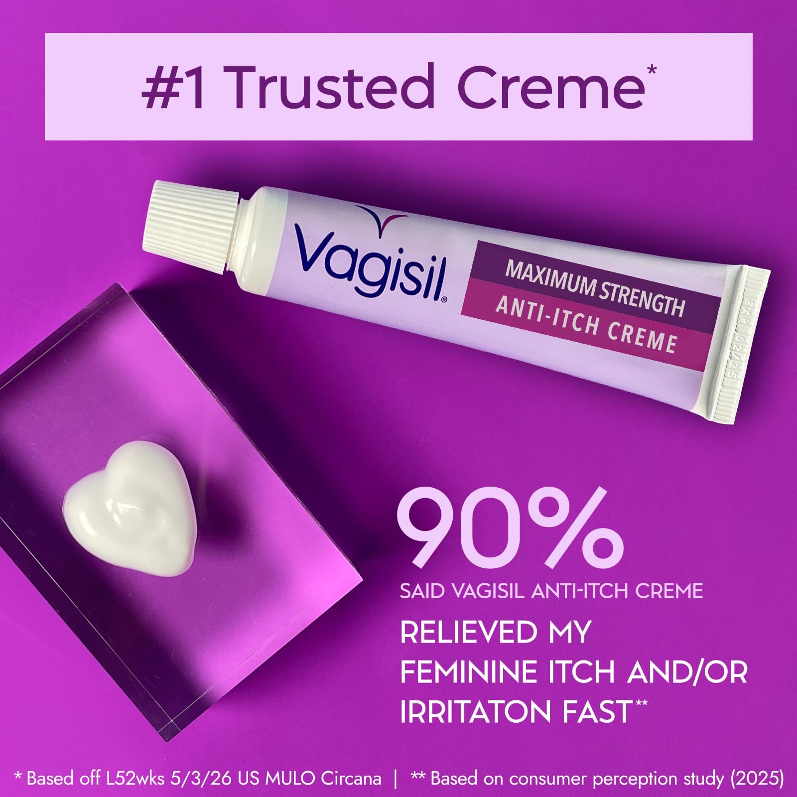 Vagisil application demonstration illustrating safe external use and comfort