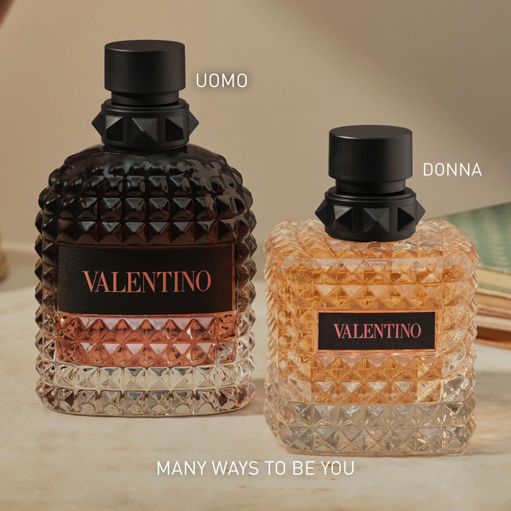 Valentino bottle on dressing table lifestyle shot suggesting style and confidence