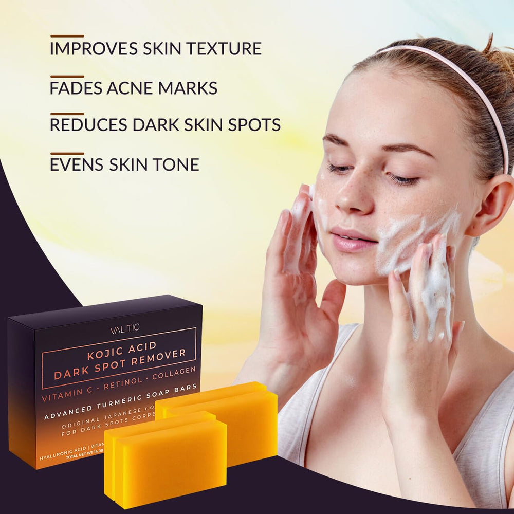 VALITIC soap placed on bathroom shelf showing everyday use convenience